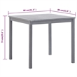 vidaXL Solid Acacia Wood Table in Gray