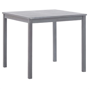 vidaXL Solid Acacia Wood Table in Gray