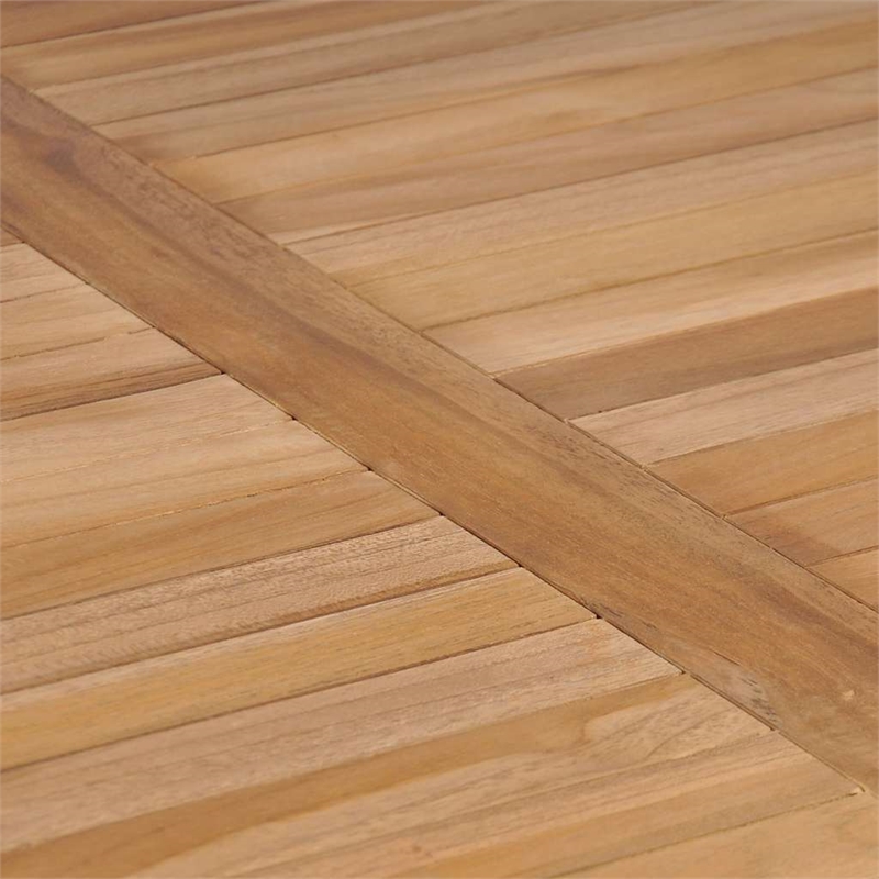 vidaXL Solid Teak Wood Standard Table in Natural/Brown