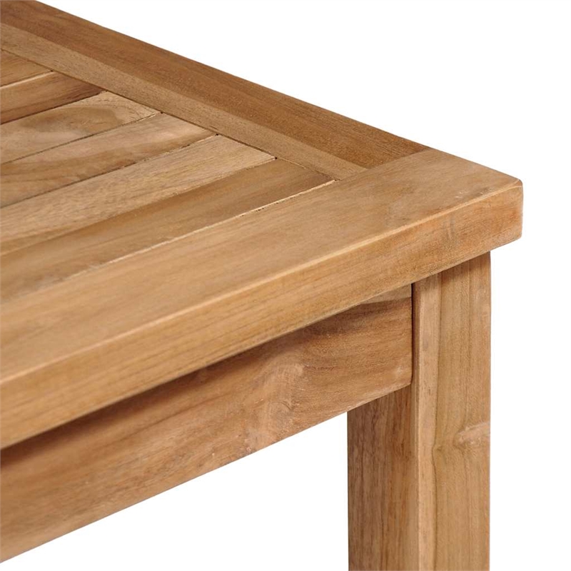 vidaXL Solid Teak Wood Standard Table in Natural/Brown