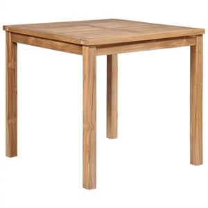 vidaXL Solid Teak Wood Standard Table in Natural/Brown