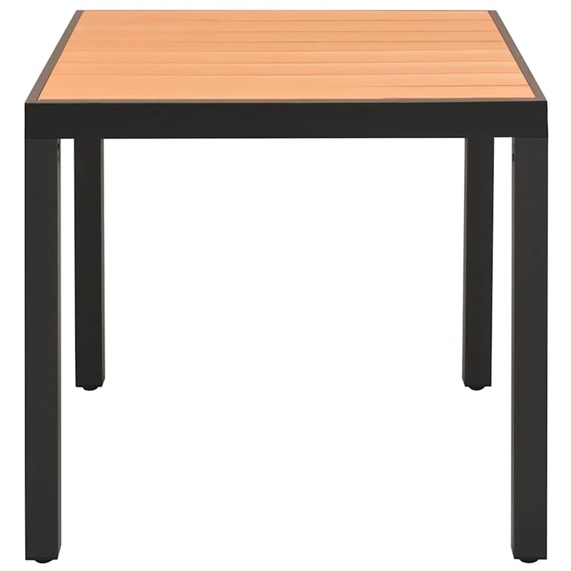 vidaXL Wooden Garden Table in Brown/Black