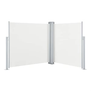 vidaXL 47.2 x 236.2&quot Side Awning in Cream Polyester