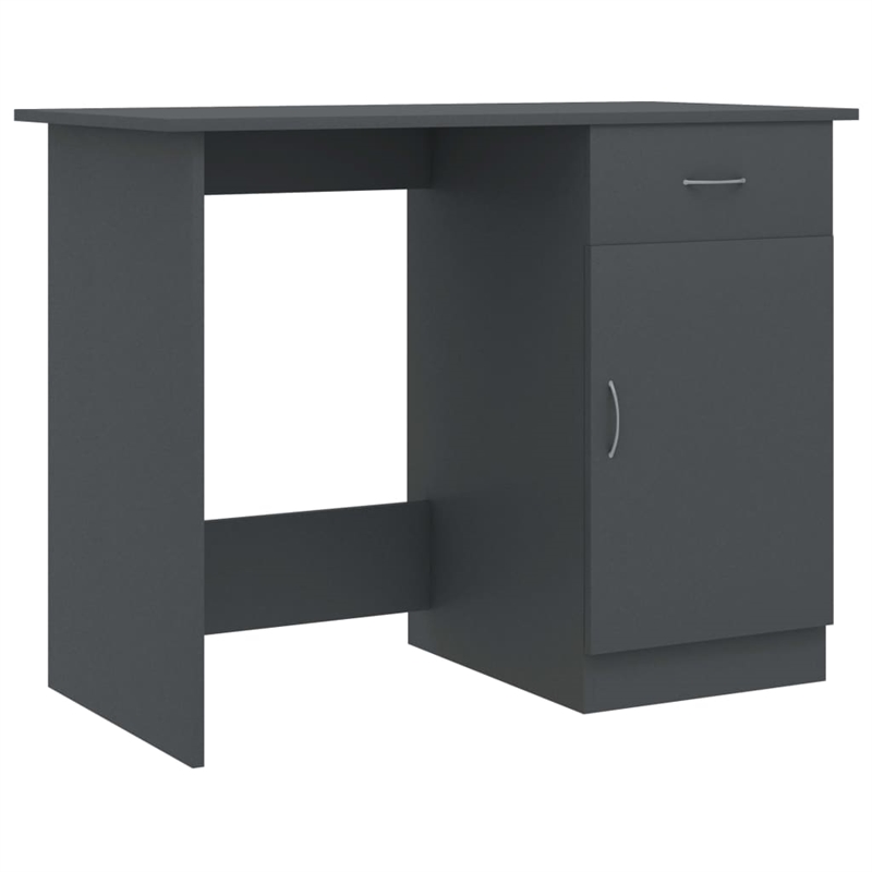 vidaXL Engineered Wood Desk in Gray