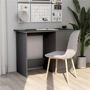 vidaXL Engineered Wood Desk in Gray