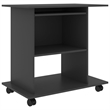 vidaXL Engineered Wood Compact Computer Desk in Gray