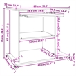 vidaXL Engineered Wood Compact Computer Desk in Gray