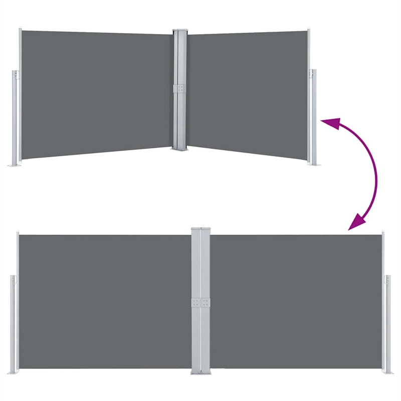 vidaXL Side Awning in Anthracite Polyester
