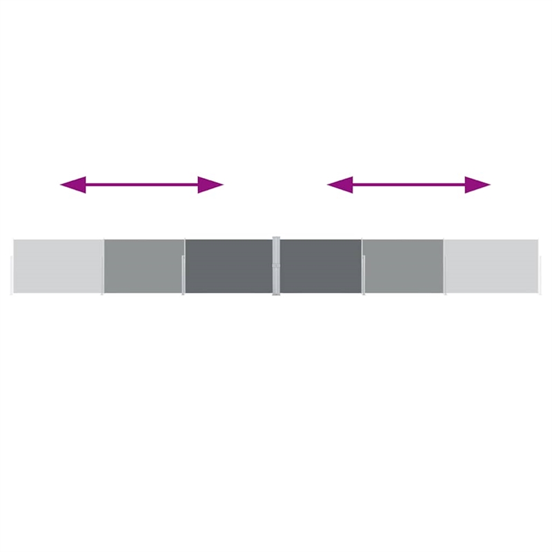 vidaXL Side Awning in Anthracite Polyester