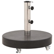 vidaXL Rollable Granite and Stainless Steel Parasol Base in Black