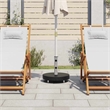 vidaXL Rollable Granite and Stainless Steel Parasol Base in Black