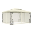 vidaXL 9.8'x13.1'x8.7' Gazebo with Nets in Cream