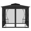 vidaXL 9.8'x9.8'x8.7' Gazebo with Nets in Anthracite