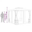 vidaXL 9.8'x9.8'x8.7' Gazebo with Nets in Anthracite