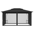 vidaXL 9.8'x13.1'x8.7' Gazebo with Nets in Anthracite
