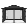 vidaXL 9.8'x13.1'x8.7' Gazebo with Nets in Anthracite