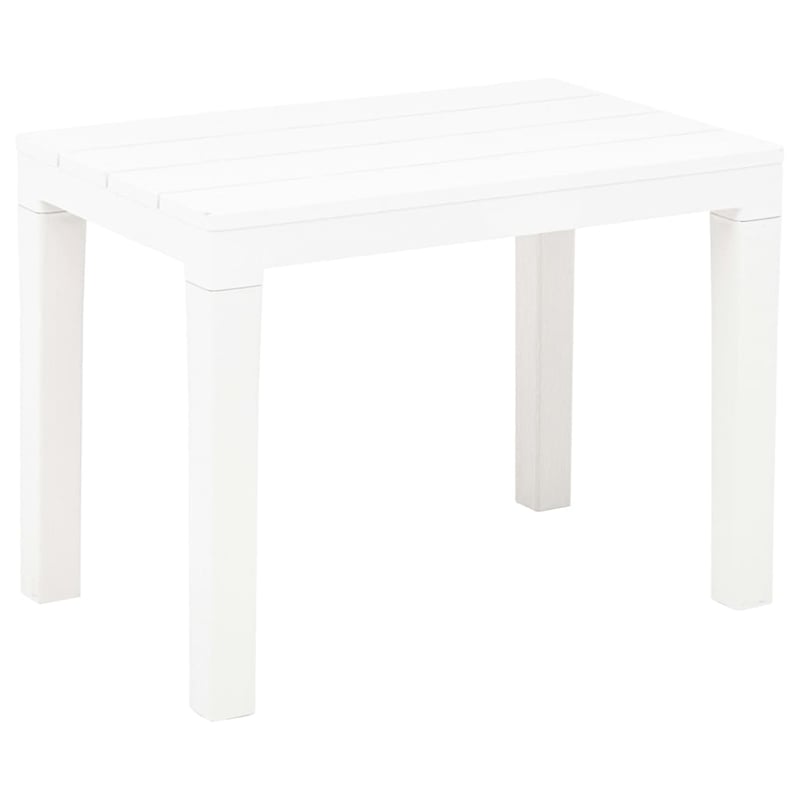 vidaXL Plastic Lightweight Medium Garden Bench in White (Set of 2)