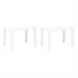 vidaXL Plastic Lightweight Medium Garden Bench in White (Set of 2)