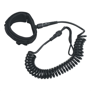 vidaXL 10&quot SUP Coiled Leash in Black