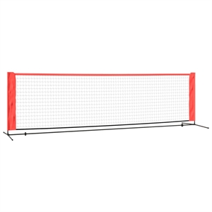 vidaXL 118.1&quotx39.4&quotx34.3&quot Polyester Tennis Net in Black and Red