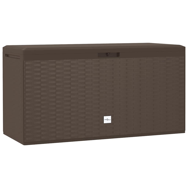 vidaXL Polypropylene Garden Storage Box in Brown