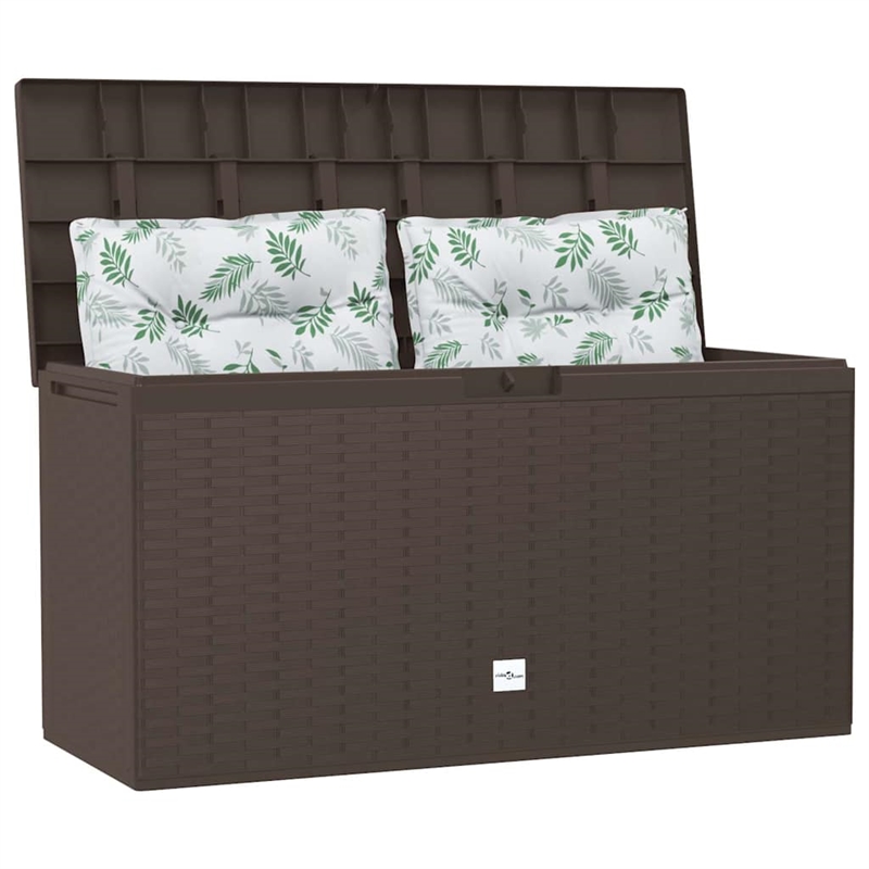 vidaXL Polypropylene Garden Storage Box in Brown
