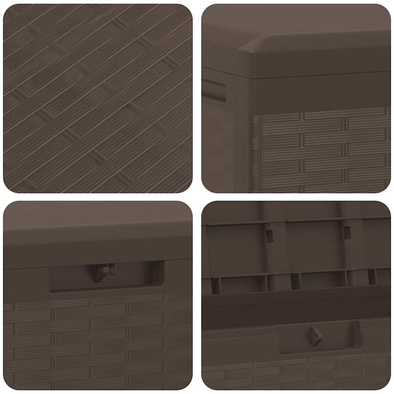 vidaXL Polypropylene Garden Storage Box in Brown