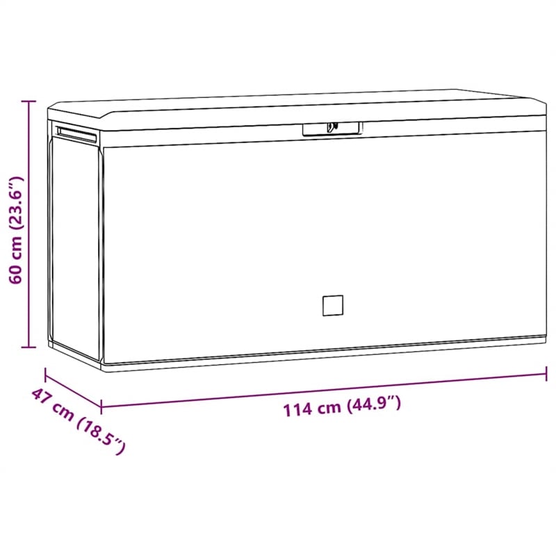 vidaXL Polypropylene Garden Storage Box in Brown