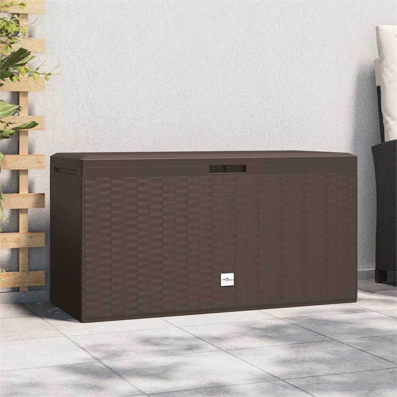vidaXL Polypropylene Garden Storage Box in Brown