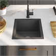 vidaXL Stainless Steel Handmade Kitchen Sink in Black