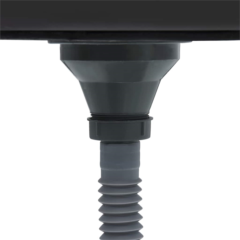 vidaXL Stainless Steel Handmade Kitchen Sink in Black