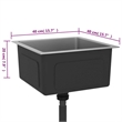 vidaXL Stainless Steel Handmade Kitchen Sink in Black