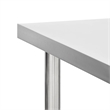 vidaXL Stainless Steel Kitchen Work Table with Wheels in White