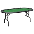 vidaXL Atificial Leather Poker Table in Green