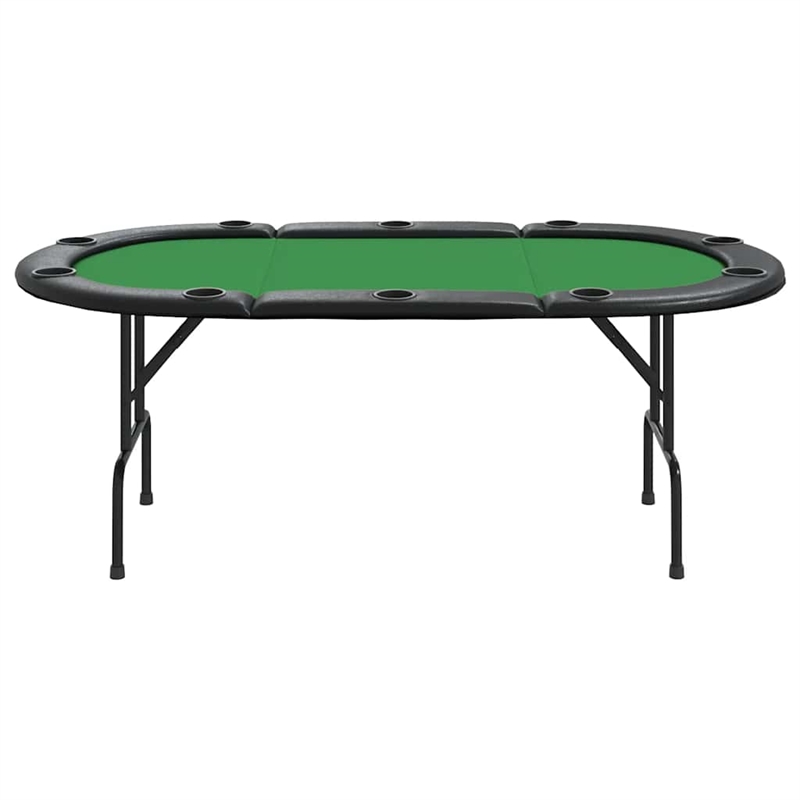 vidaXL Atificial Leather Poker Table in Green
