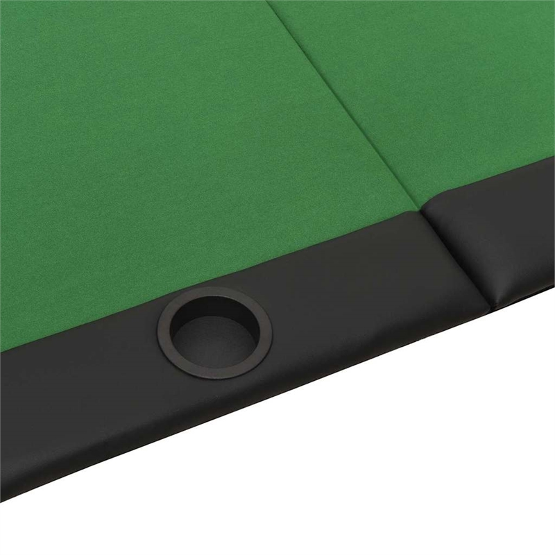 vidaXL Atificial Leather Poker Table in Green