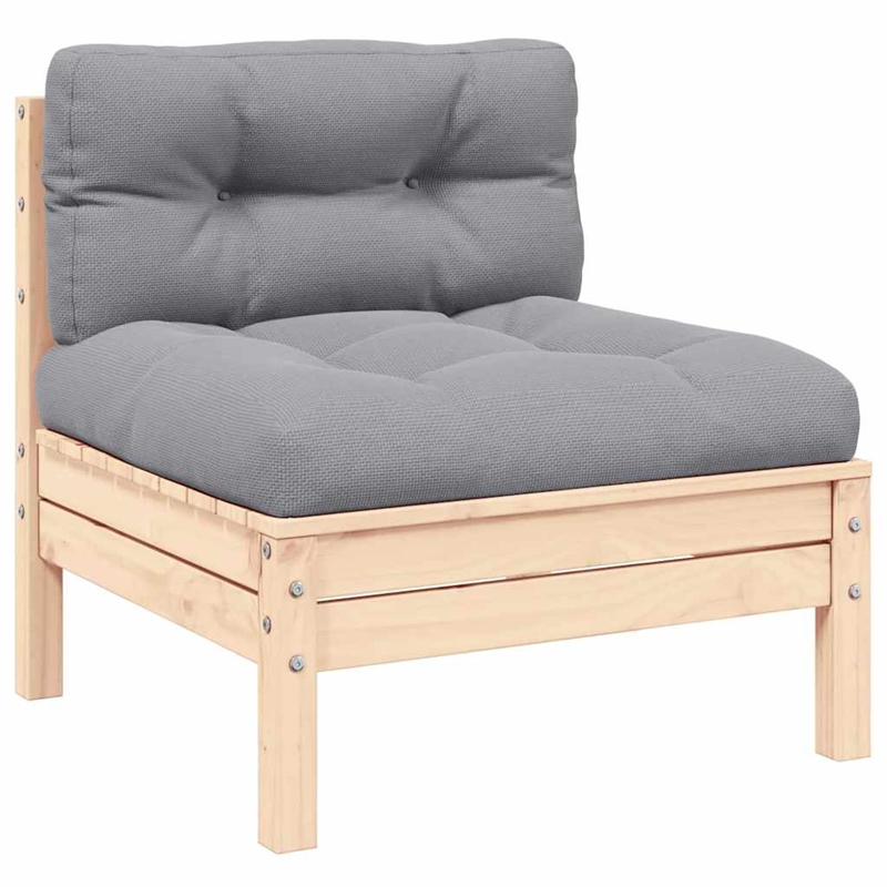 vidaXL 2-seater Garden Sofa in Grey (Set of 2)