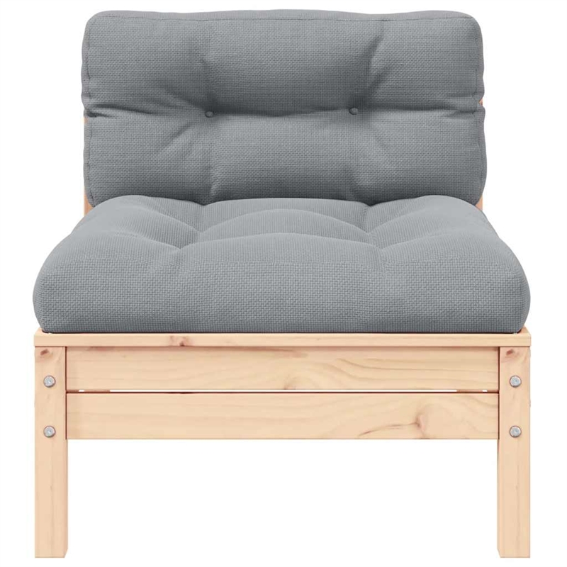 vidaXL 2-seater Garden Sofa in Grey (Set of 2)