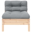vidaXL 2-seater Garden Sofa in Grey (Set of 2)