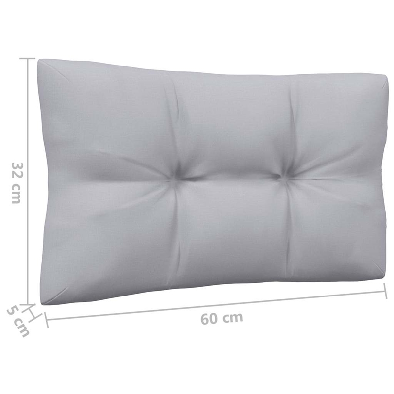 vidaXL 2-seater Garden Sofa in Grey (Set of 2)