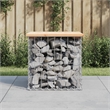vidaXL Wood Garden Bench in Silver/Natural