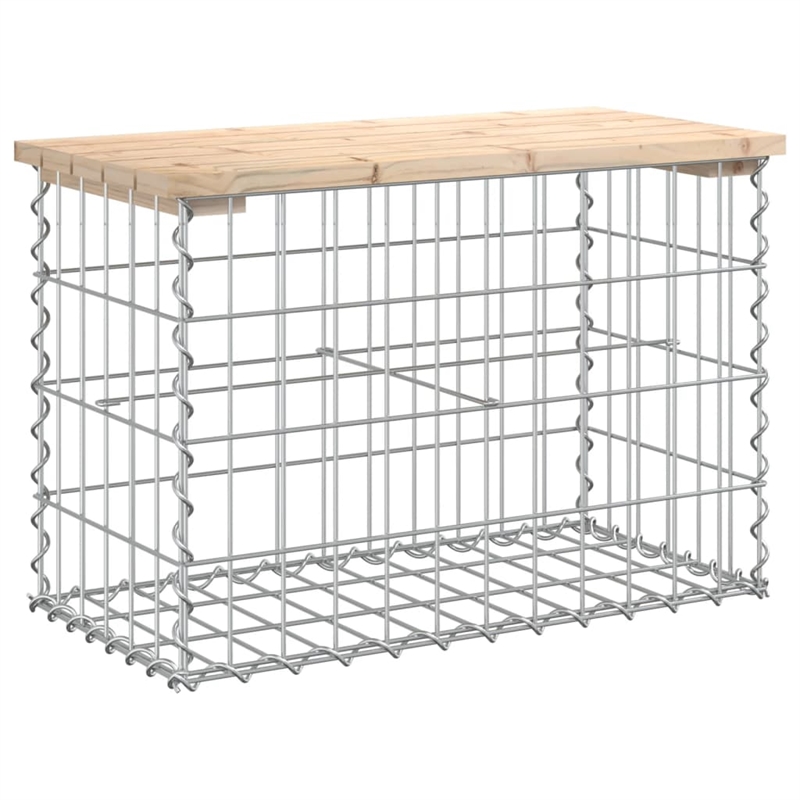 vidaXL Compact Solid Pine Wood Garden Bench  in Natural