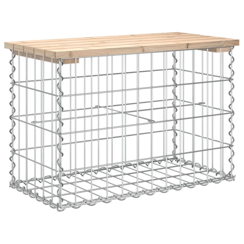 vidaXL Compact Solid Pine Wood Garden Bench  in Natural