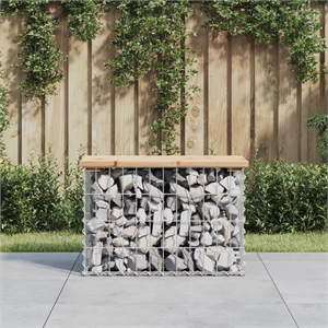 vidaXL Compact Solid Pine Wood Garden Bench  in Natural