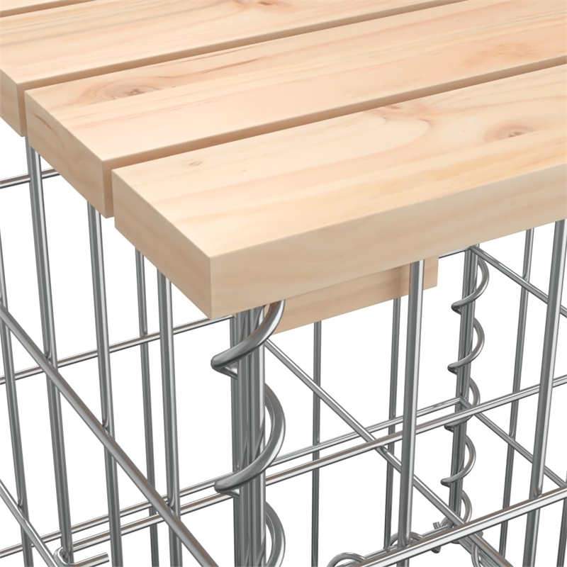 vidaXL Compact Wood Garden Bench in Natural