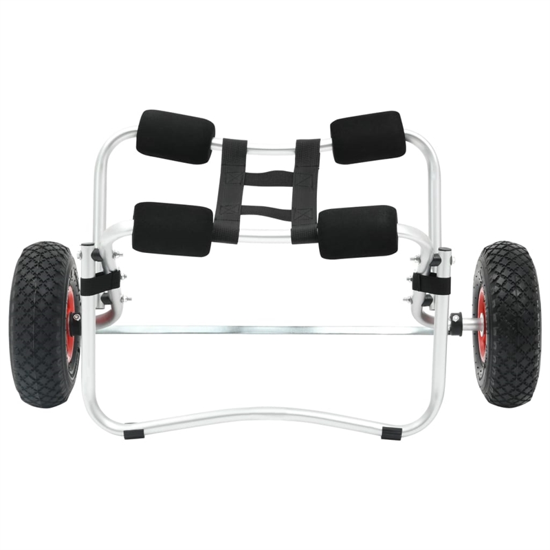 vidaXL Aluminum Kayak Cart in Black/Red