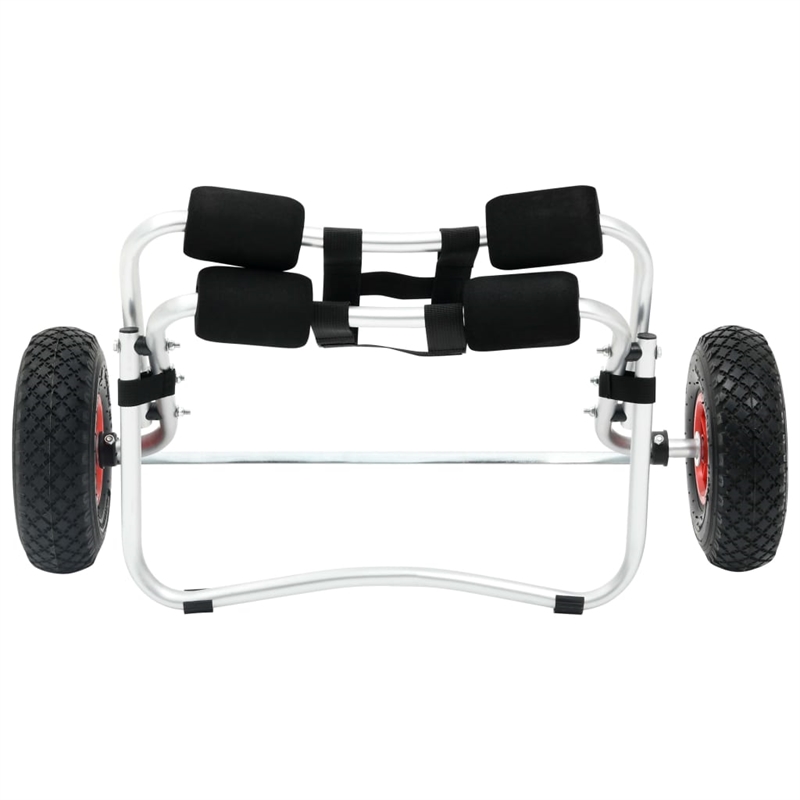 vidaXL Aluminum Kayak Cart in Black/Red