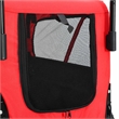 vidaXL Fabric and Steel Collapsible Pet Bike Trailer in Red and Black
