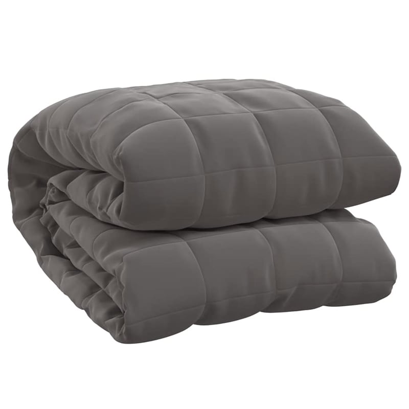 vidaXL King Size Microfiber Weighted Blanket in Grey