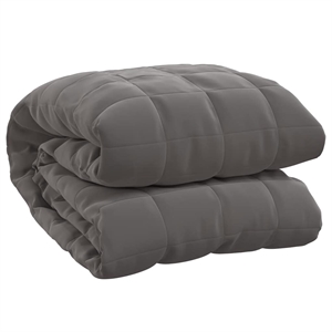 vidaXL King Size Microfiber Weighted Blanket in Grey